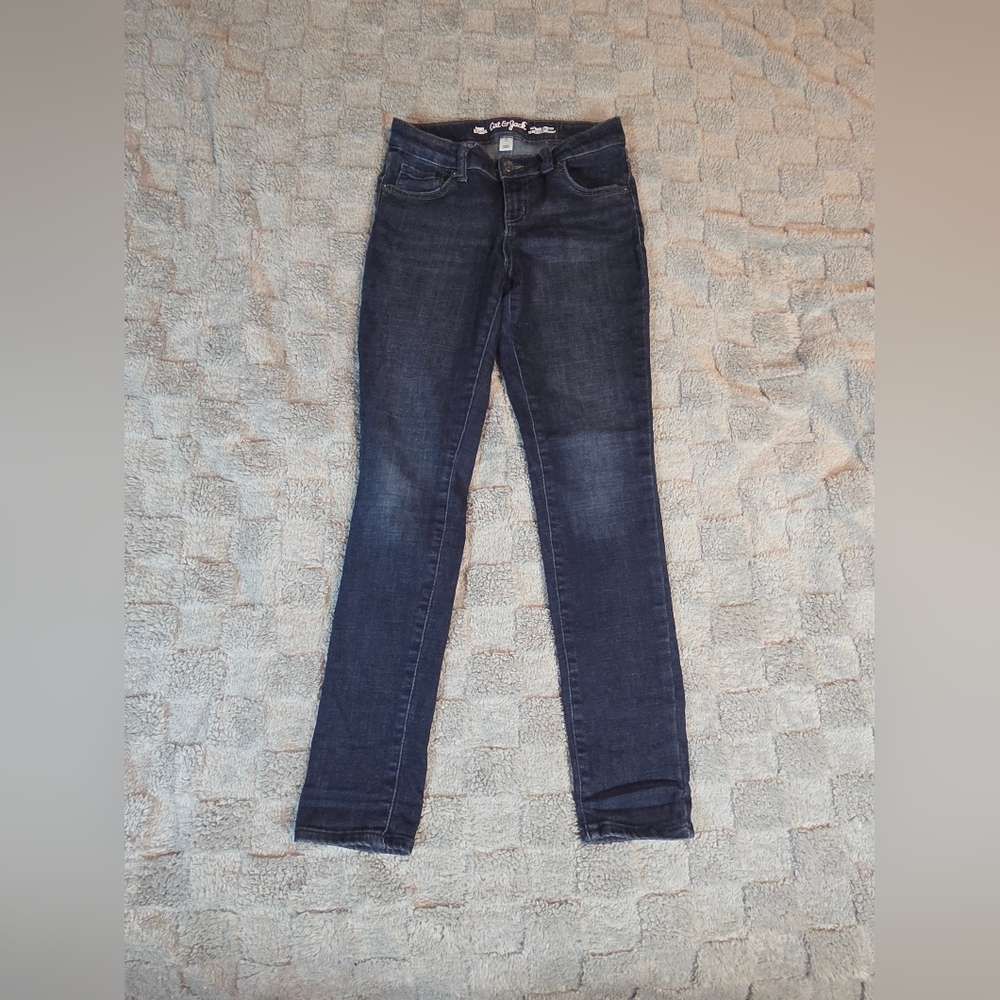 Cat & Jack Girls Size 12 Skinny Jeans Ultimate Stretch Dark Wash